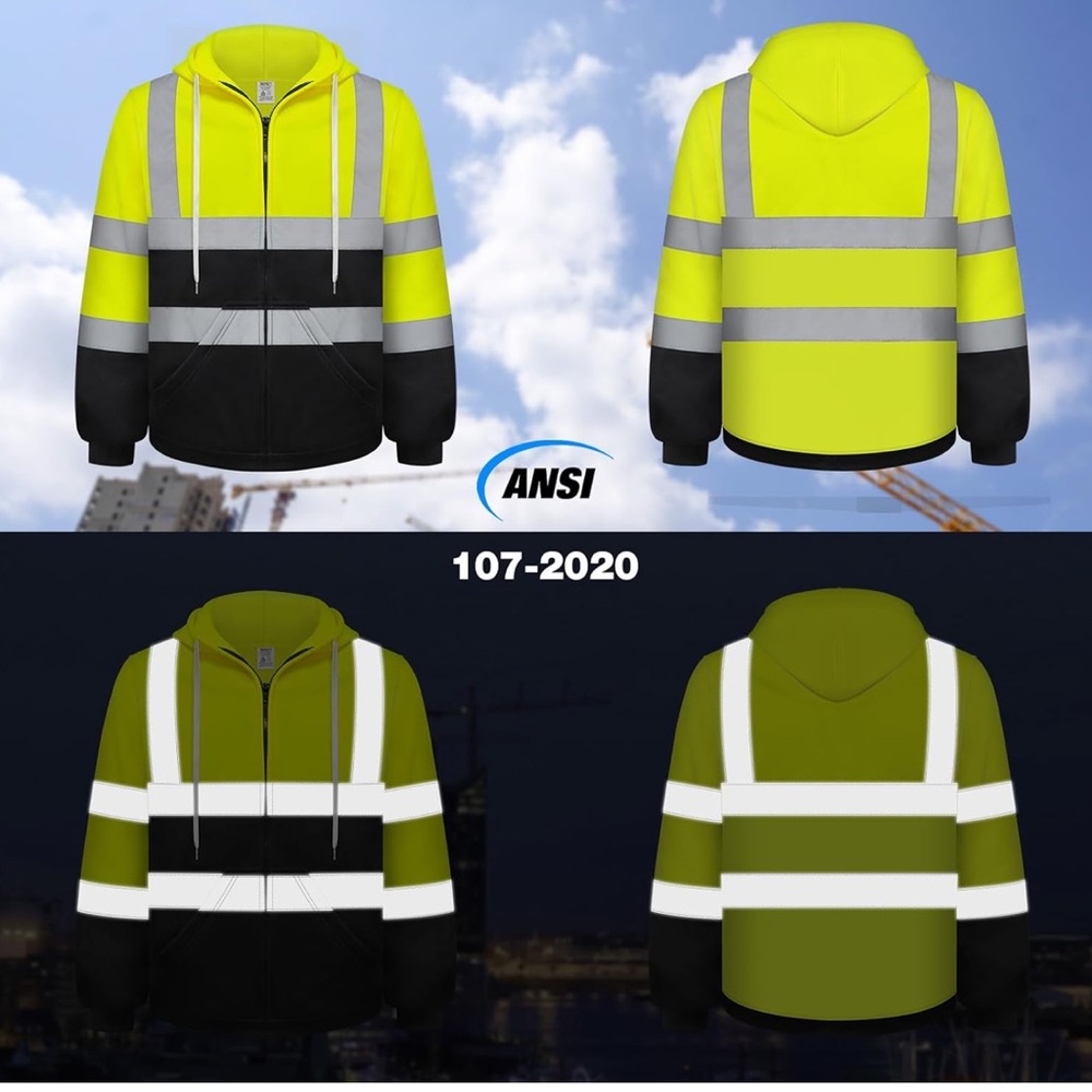TCCFCCT Construction Jackets for Men /Women Class 3 High Visibility ReflectiveXL - Picture 5 of 11